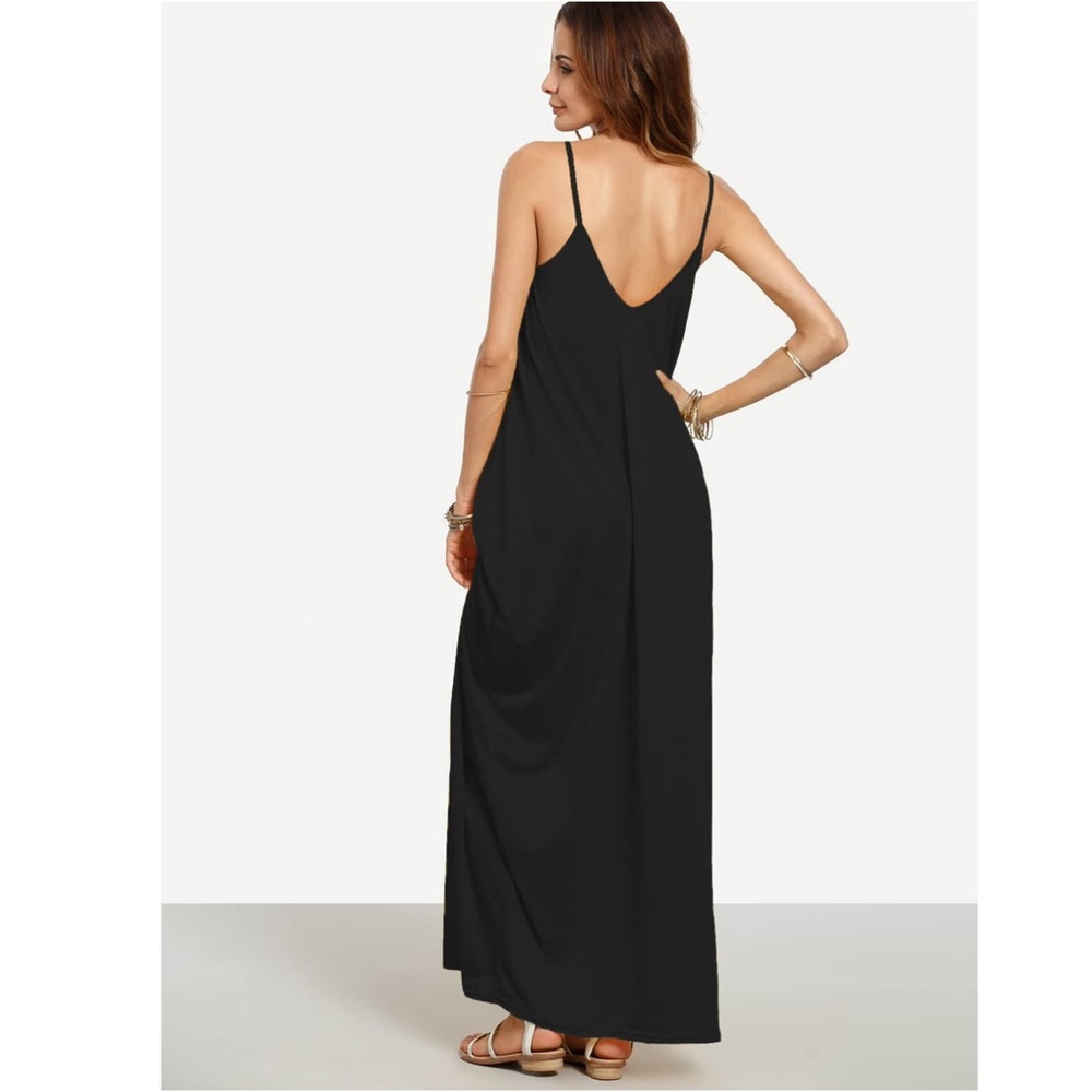 Black Cocoon Cami Maxi Dress - Picture 3 of 7
